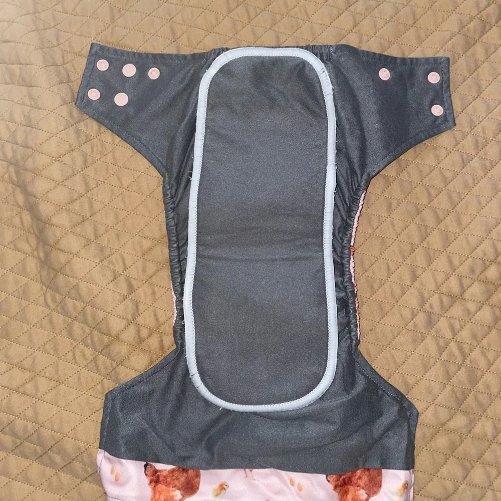 Chicken Diaper Cover with Snap Closures WITH bag